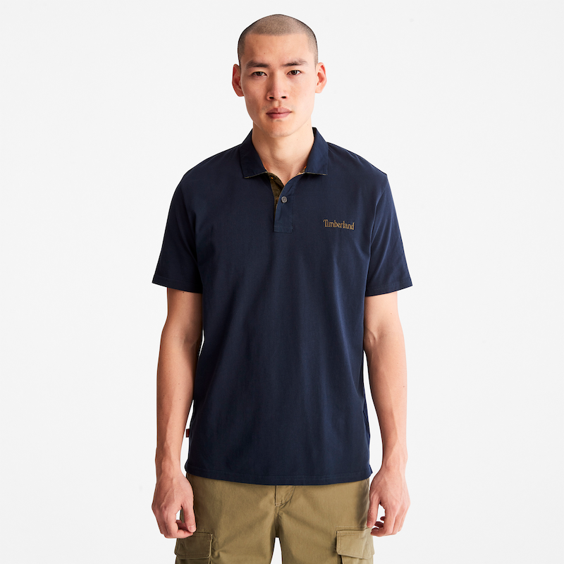 TIMBERLAND OUTDOOR HERITAGE POLO SHIRT FOR MEN IN NAVY