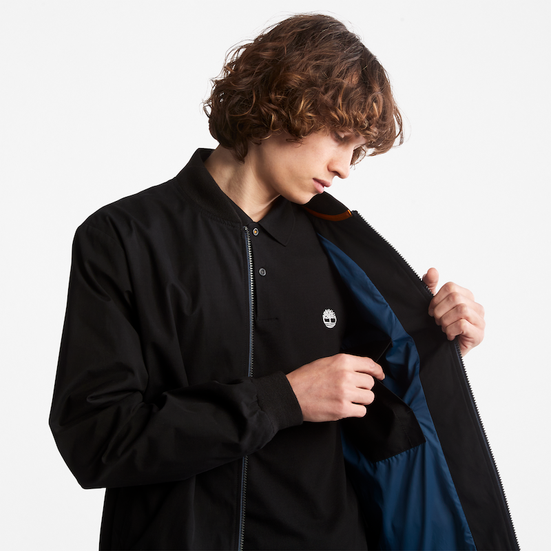 TIMBERLAND  DURABLE-WATER-REPELLENT BOMBER JACKET FOR MEN IN BLACK