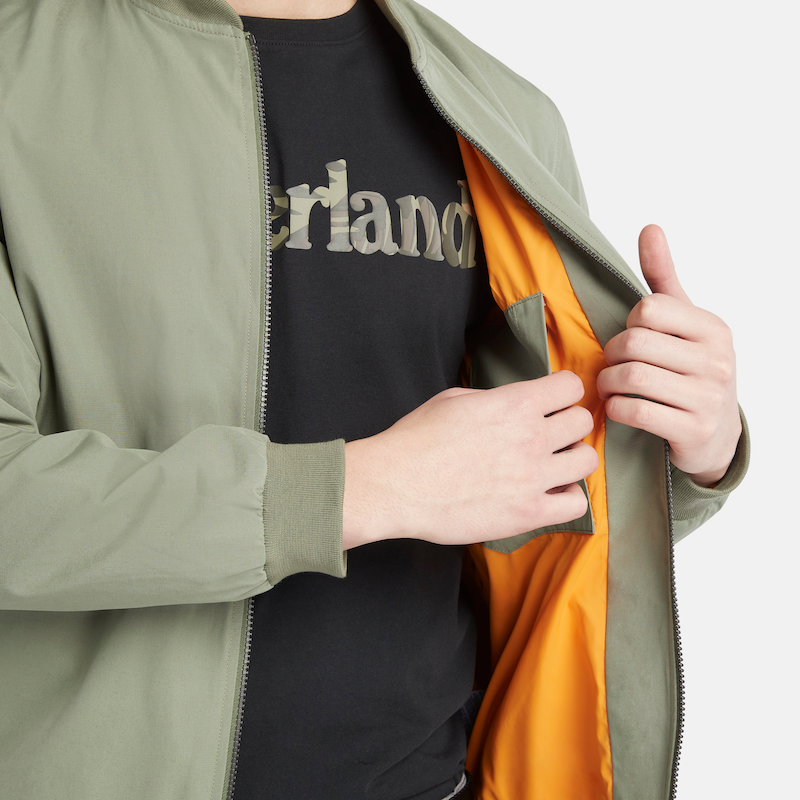 TIMBERLAND DWR BOMBER JACKET FOR MEN IN GREEN