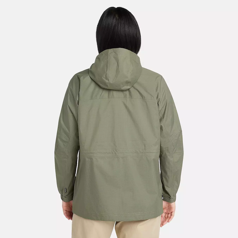 TimberlandÃ‚Â® Women's Jenness Waterproof Packable Jacket. Lightweight, waterproof fabric for breathability and protection. Tier 3 waterproof technology with fully sealed seams for dryness. Packable design folds into a pouch for portability. Adjustable hood for extra coverage