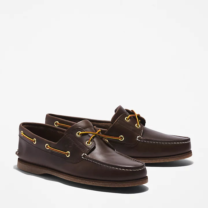 Timberland Authentic 2-Eye Boat Shoe For Men In Dark Brown