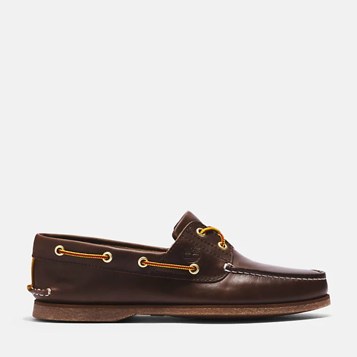 Timberland Authentic 2 Eye Boat Shoe For Men In Dark Brown