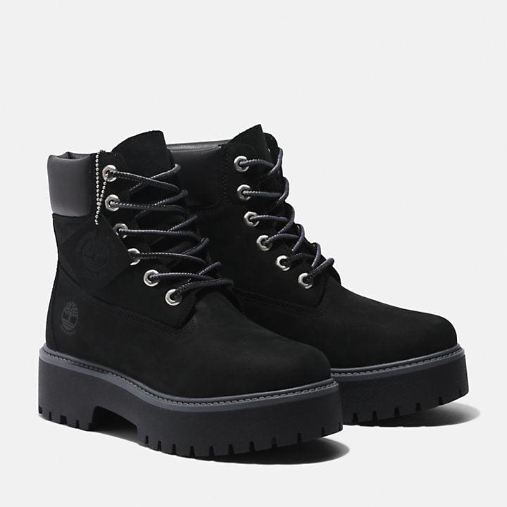 TIMBERLAND STONE STREET 6-INCH PLATFORM WATERPROOF BOOT FOR WOMEN IN BLACK