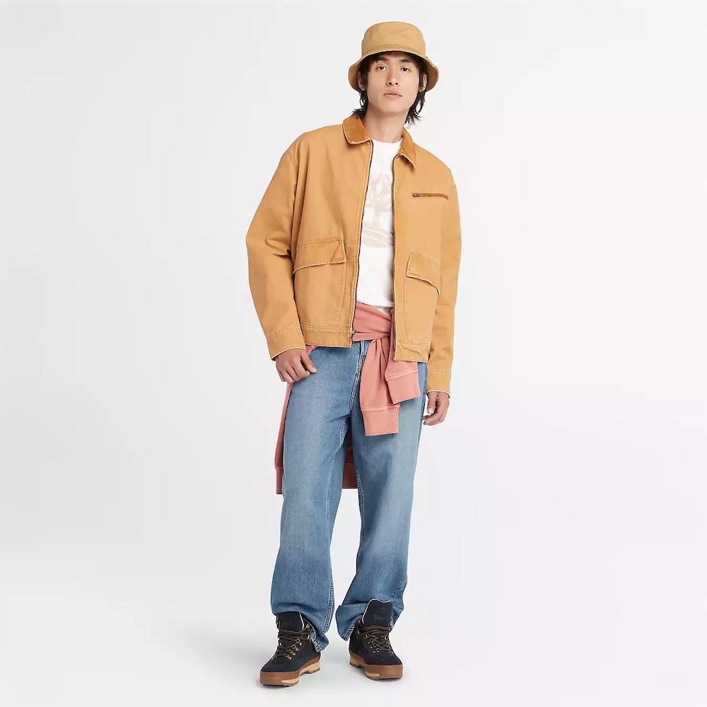 TIMBERLAND STAFFORD WASHED CANVAS JACKET FOR MEN IN WHEAT