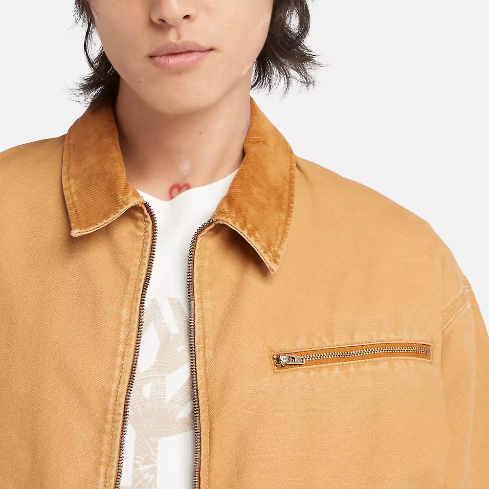 TIMBERLAND STAFFORD WASHED CANVAS JACKET FOR MEN IN WHEAT