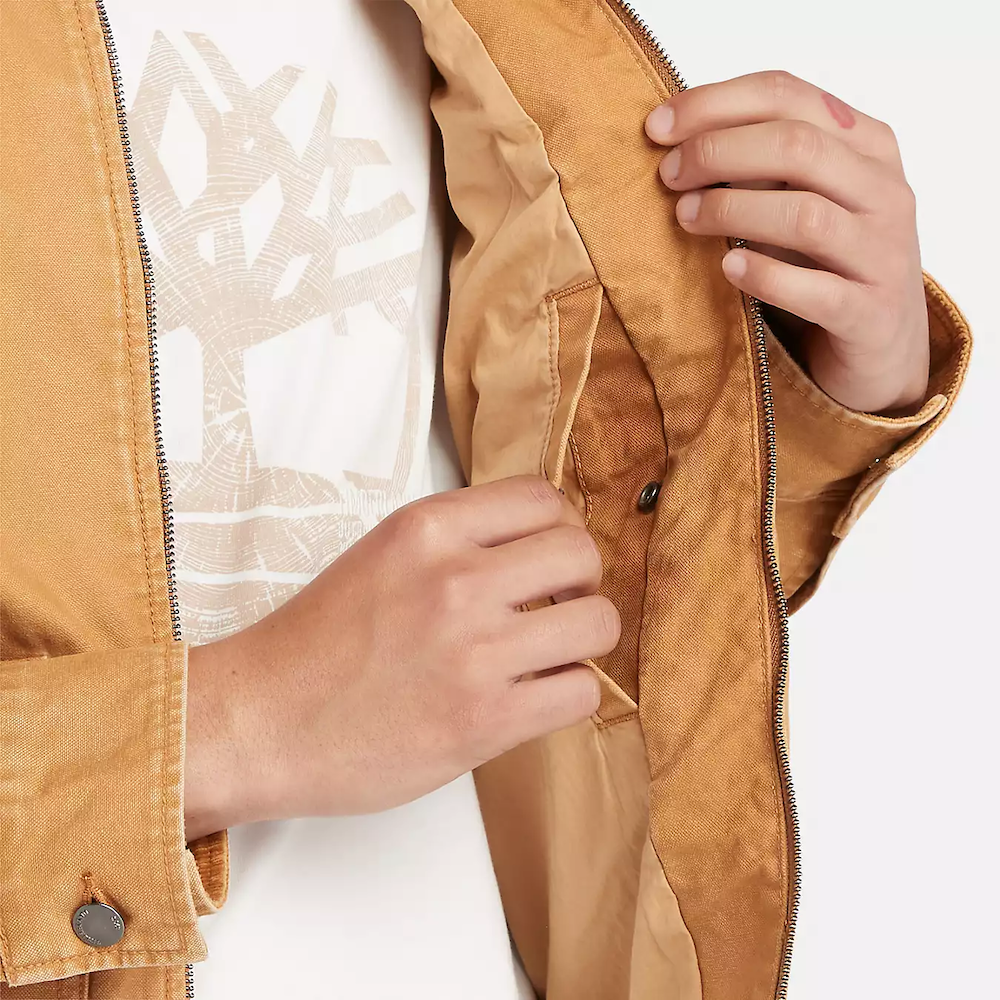 TIMBERLAND STAFFORD WASHED CANVAS JACKET FOR MEN IN WHEAT