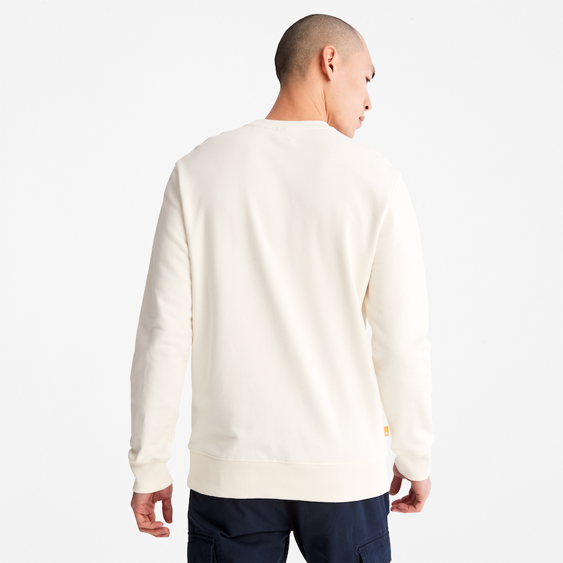 TIMBERLAND LINEAR LOGO SWEATSHIRT FOR MEN IN WHITE