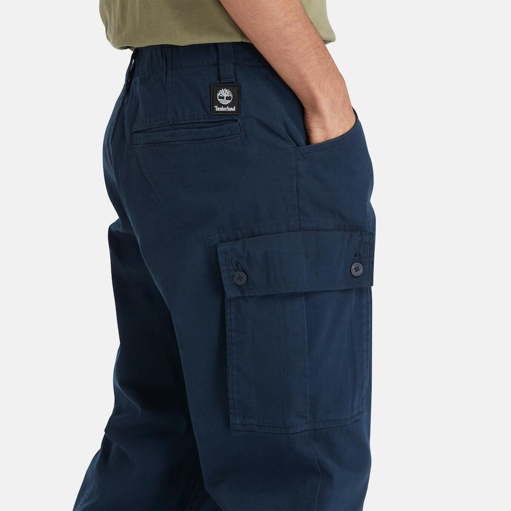 TIMBERLAND BROOKLINE TWILL CARGO TROUSERS FOR MEN IN NAVY