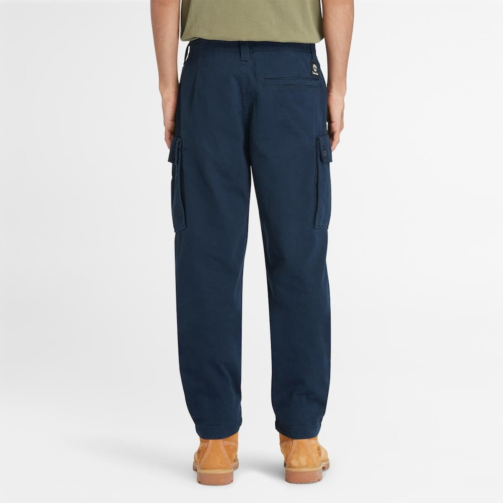 TIMBERLAND BROOKLINE TWILL CARGO TROUSERS FOR MEN IN NAVY