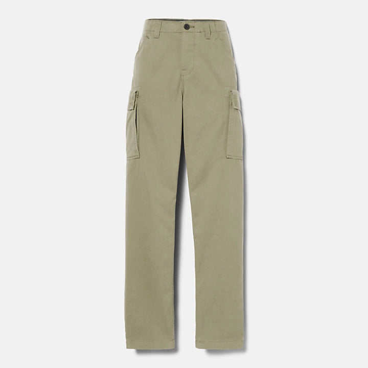 TIMBERLAND BROOKLINE TWILL CARGO TROUSERS FOR MEN IN MUTED KHAKI