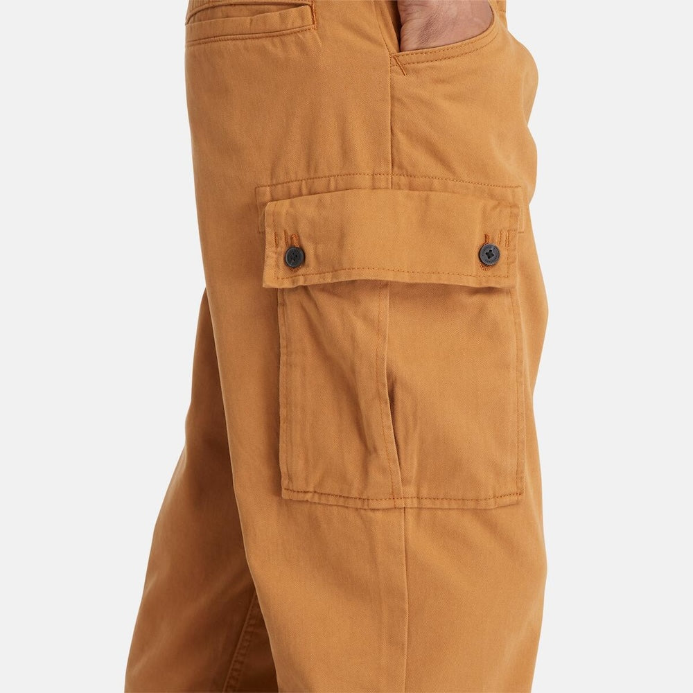 TIMBERLAND BROOKLINE TWILL CARGO TROUSERS FOR MEN IN WHEAT