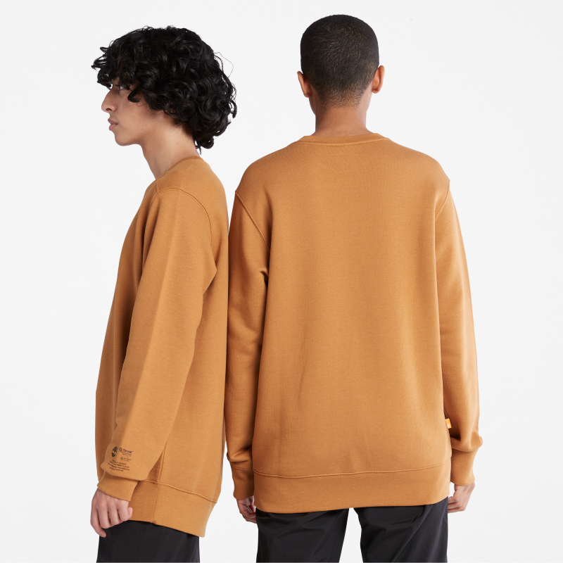 TIMBERLAND LUXE COMFORT RAGLAN REFIBRA SWEATSHIRT FOR ALL GENDER IN WHEAT