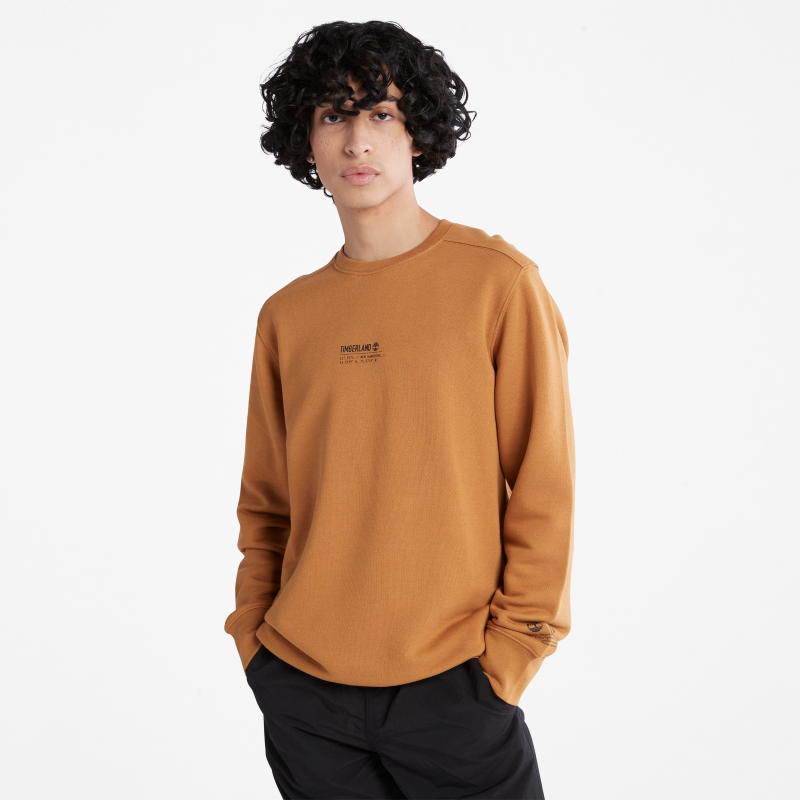 TIMBERLAND LUXE COMFORT RAGLAN REFIBRA SWEATSHIRT FOR ALL GENDER IN WHEAT