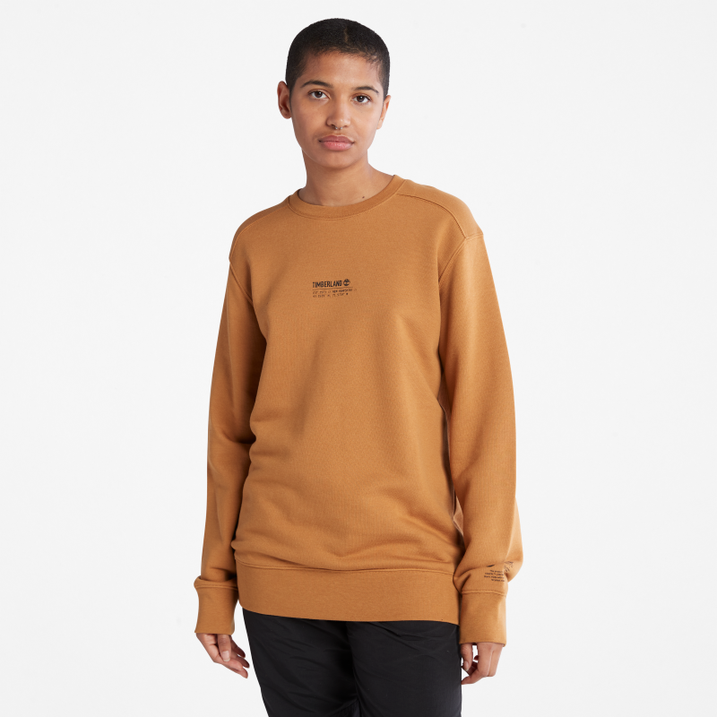 TIMBERLAND LUXE COMFORT RAGLAN REFIBRA SWEATSHIRT FOR ALL GENDER IN WHEAT