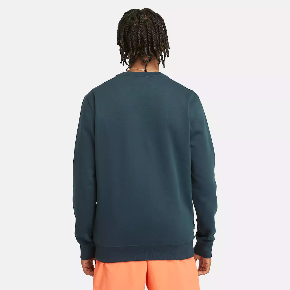 TIMBERLAND KENNEBEC RIVER LINEAR LOGO CREW NECK SWEATSHIRT FOR MEN IN NAVY