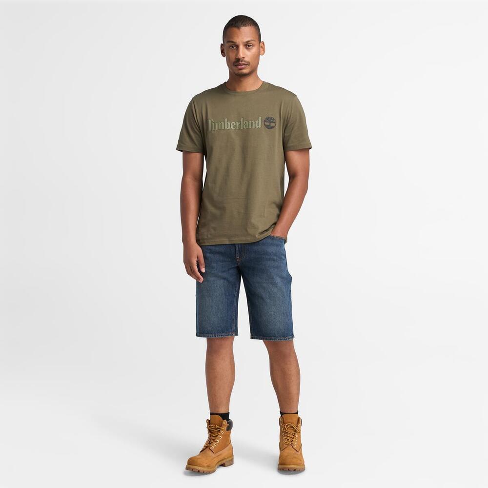 Kennebec River Linear Logo Short Sleeve T-Shirt For Men