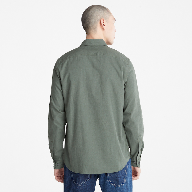 TIMBERLAND LIGHTWEIGHT FLANNEL SHIRT FOR MEN IN GREEN