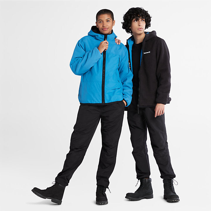 TIMBERLAND REVERSIBLE HIGH-PILE FLEECE FOR ALL GENDER IN BRIGHT BUE/BLACK