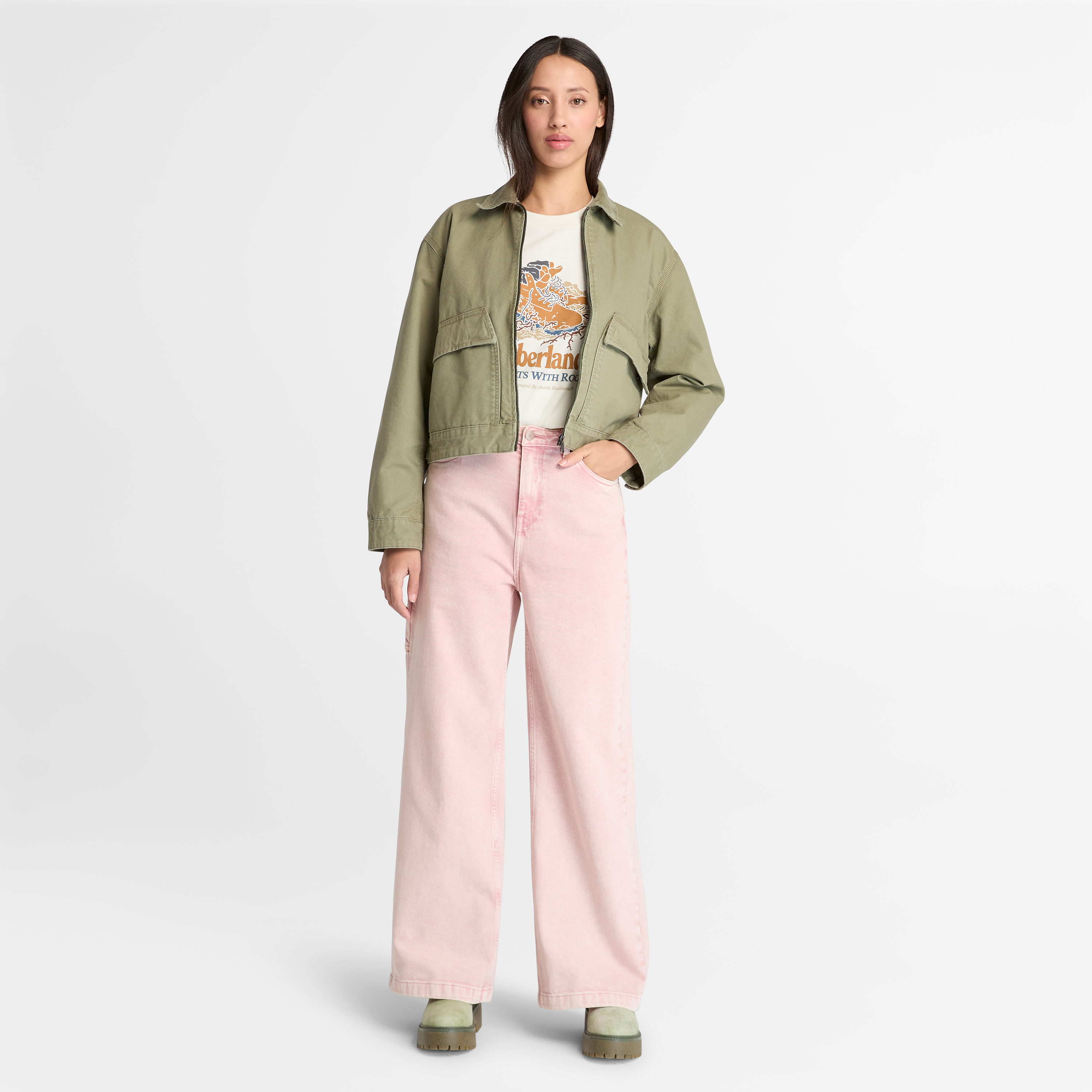 Strafford Bomber Washed Canvas Jacket For Women