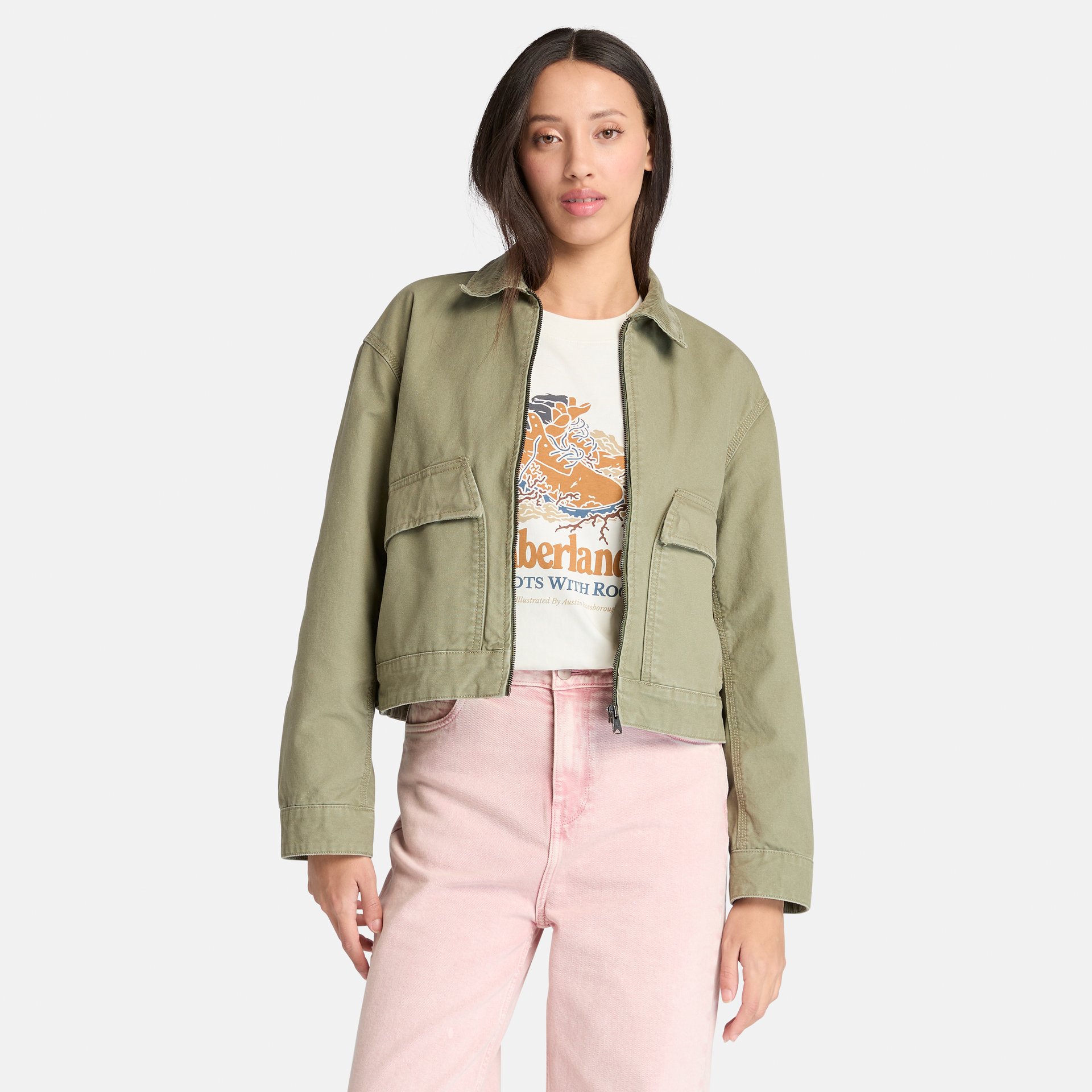 Strafford Bomber Washed Canvas Jacket For Women – Timberland South