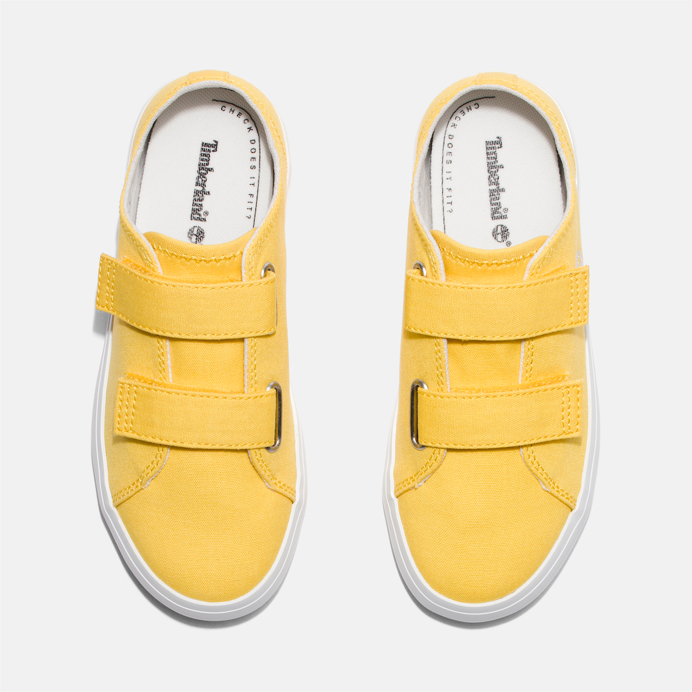 TIMBERLAND NEWPORT CANVAS 2-STRAP SNEAKER FOR YOUTH IN YELLOW