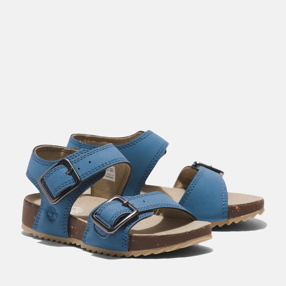TIMBERLAND CASTLE ISLAND 2-STRAP SANDAL FOR TODDLER IN BLUE