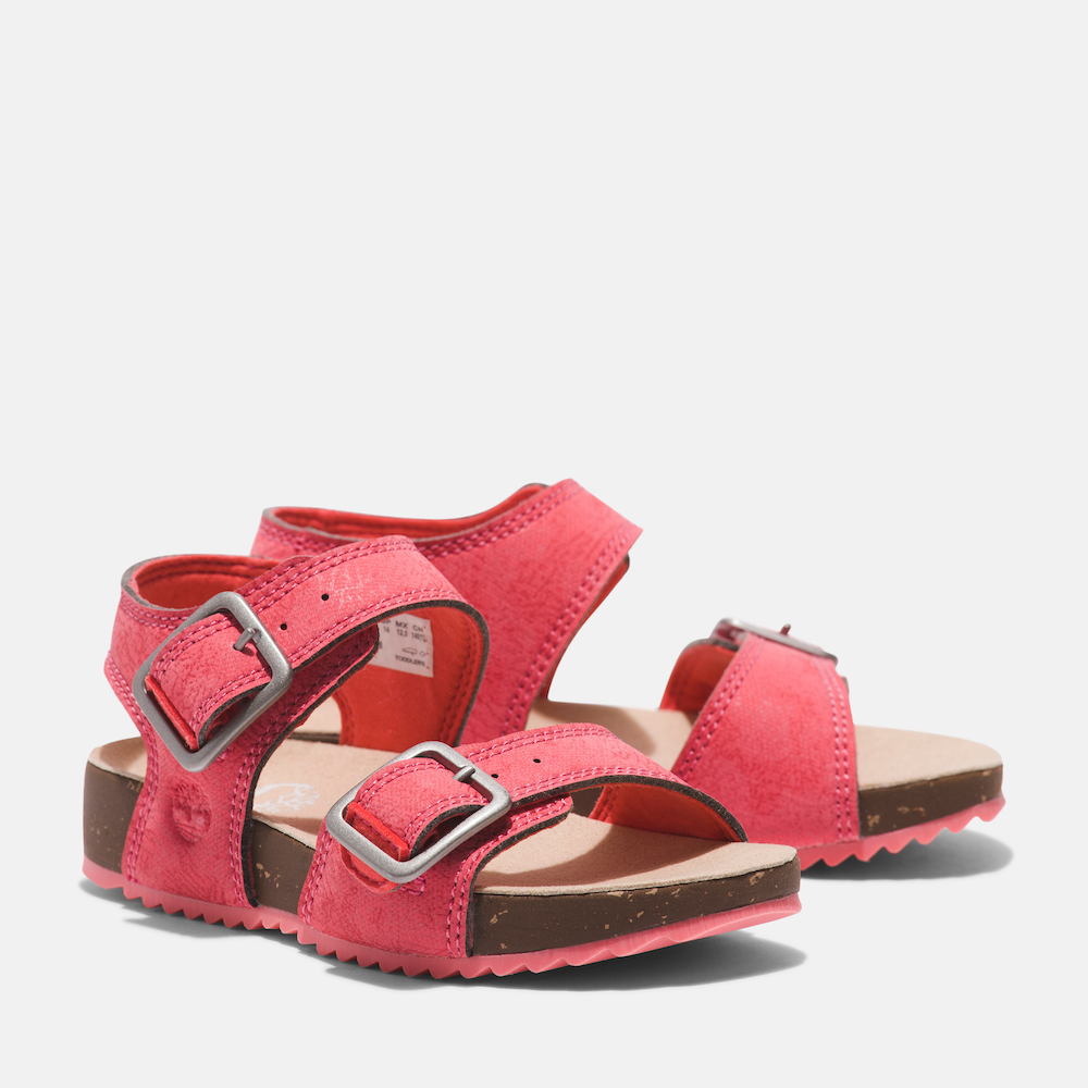 TIMBERLAND CASTLE ISLAND 2-STRAP SANDAL FOR TODDLER IN PINK