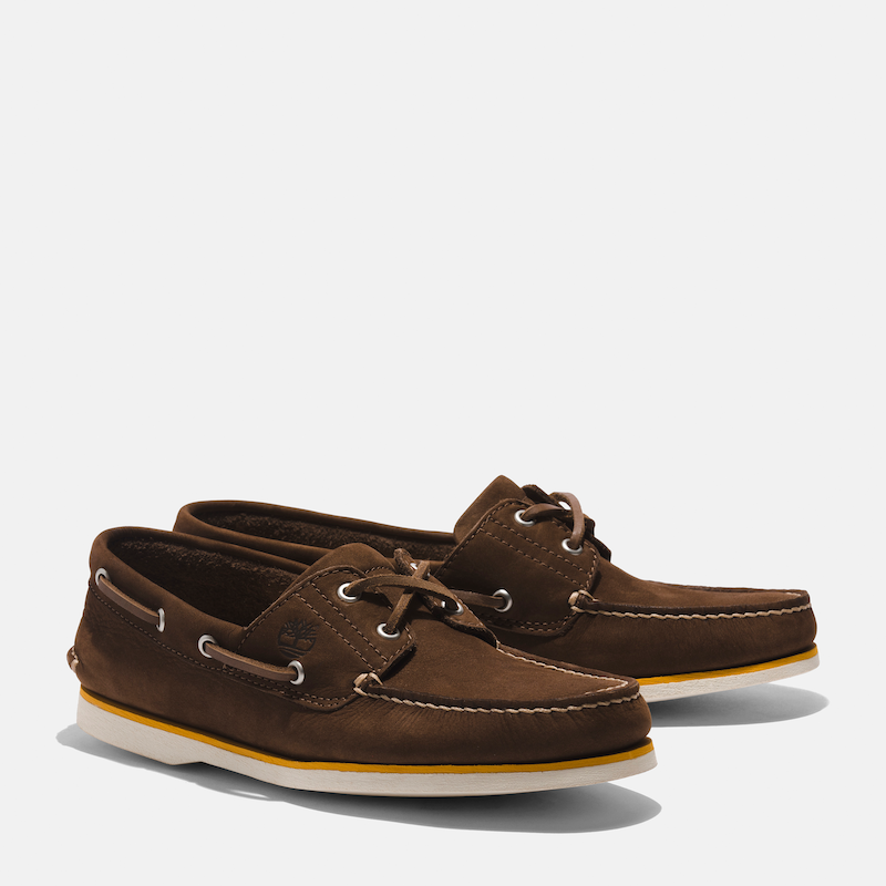 Timberland Authentic 2-Eye Boat Shoe For Men In Dark Brown