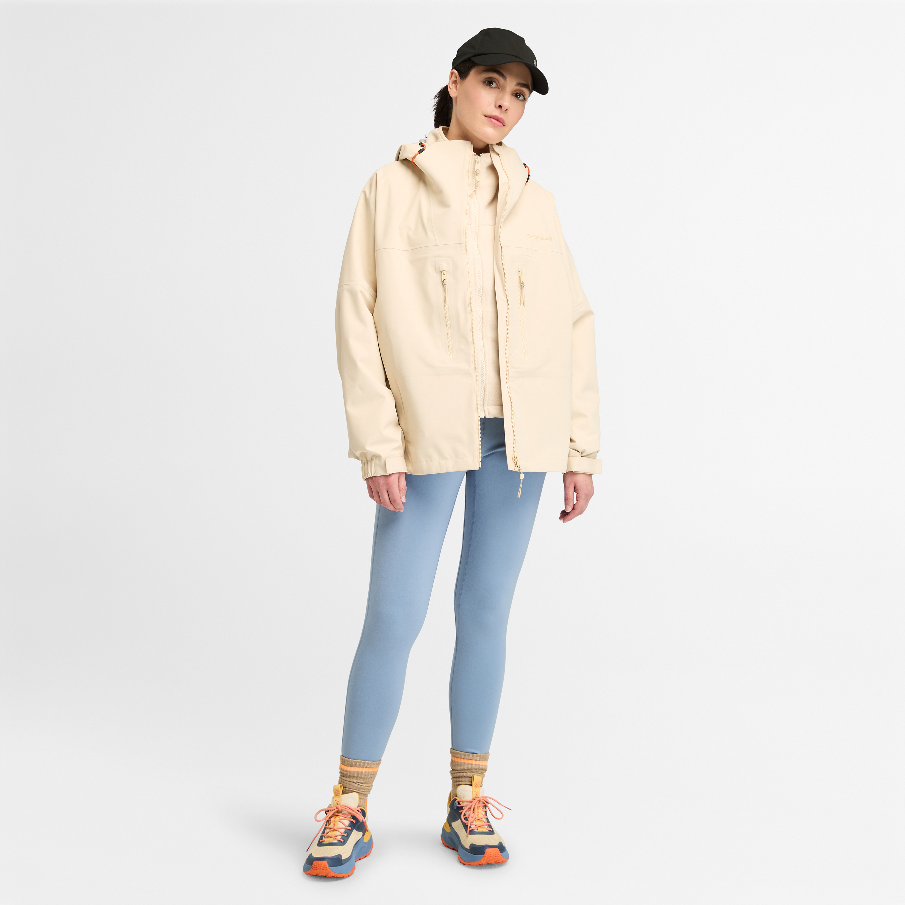 Caps Ridge Mobi Flex Tech 3 Layer Waterproof Jacket for Women in Beige