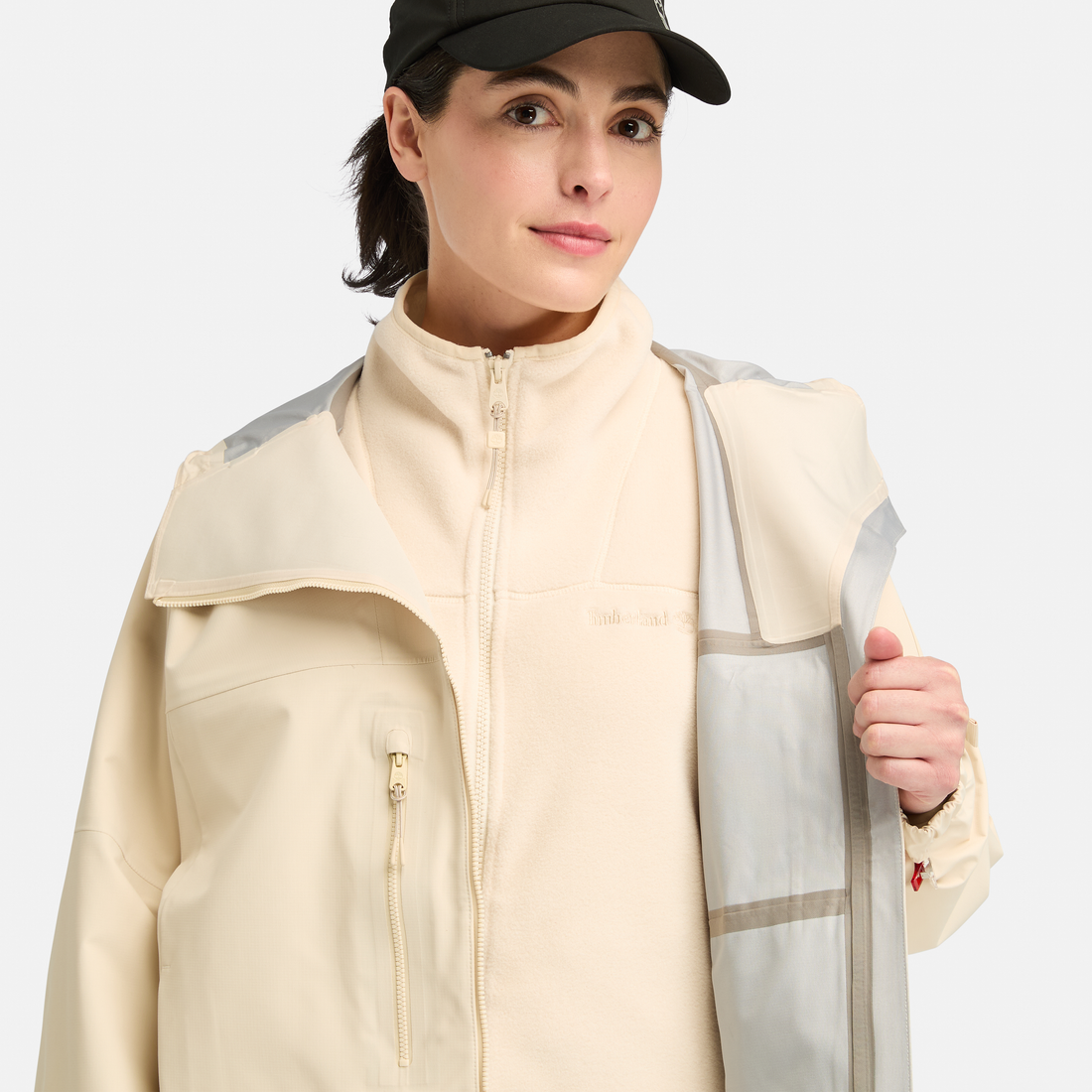 Caps Ridge Mobi Flex Tech 3 Layer Waterproof Jacket for Women in Beige