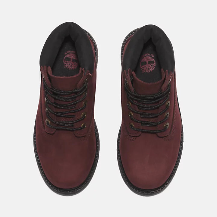 Maroon leather timberland boots shop
