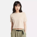 Striped Cropped Short Sleeve Tee For Women
