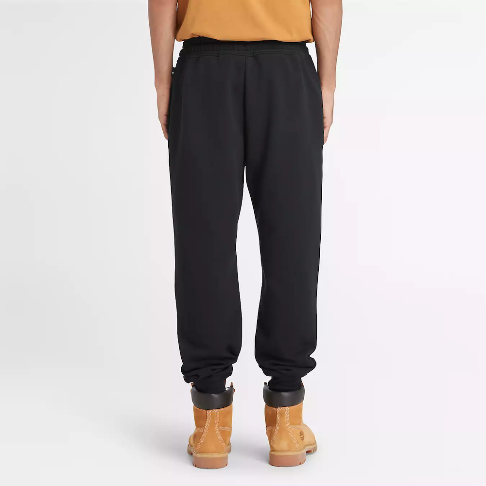  TIMBERLAND KENNEBEC RIVER LINEAR LOGO SWEATPANTS FOR MEN IN BLACK