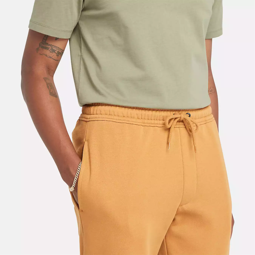 TIMBERLAND KENNEBEC RIVER LINEAR LOGO SWEATPANTS FOR MEN IN WHEAT