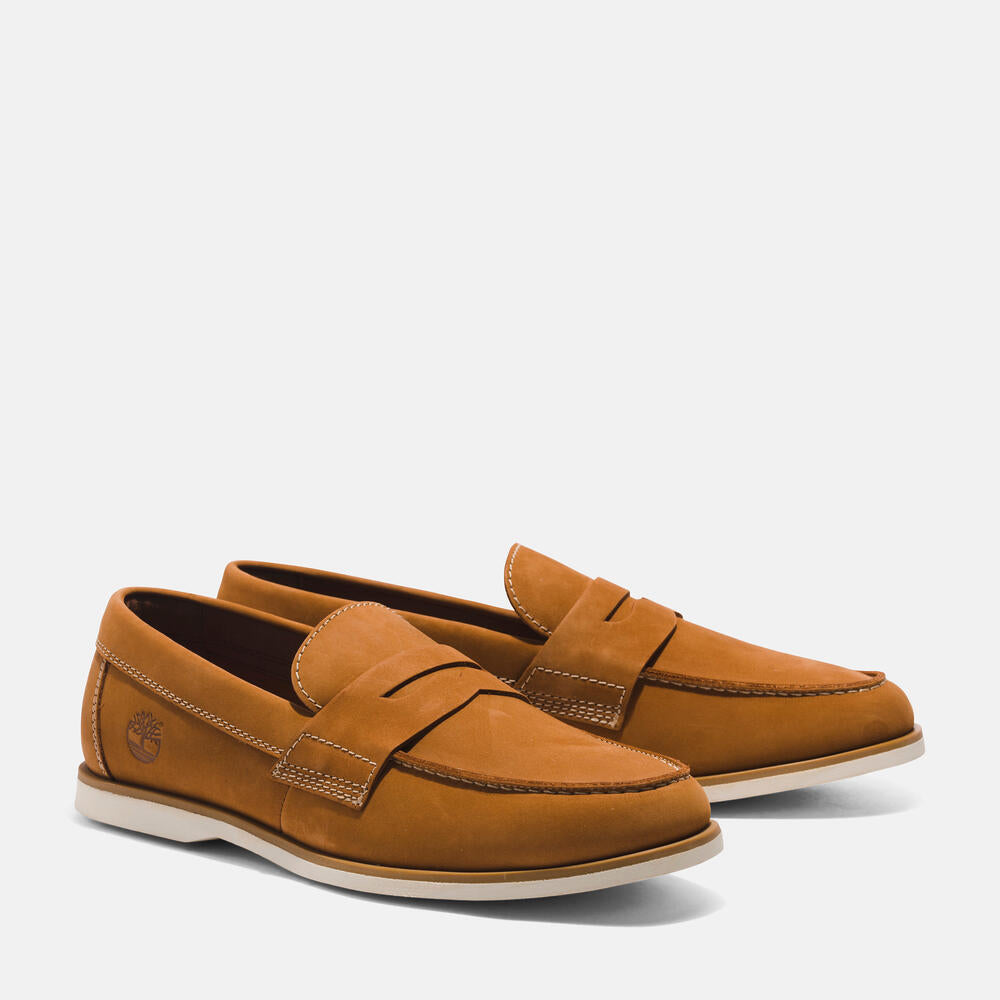 TIMBERLAND CLASSIC SLIP-ON BOAT SHOE FOR MEN IN LIGHT BROWN