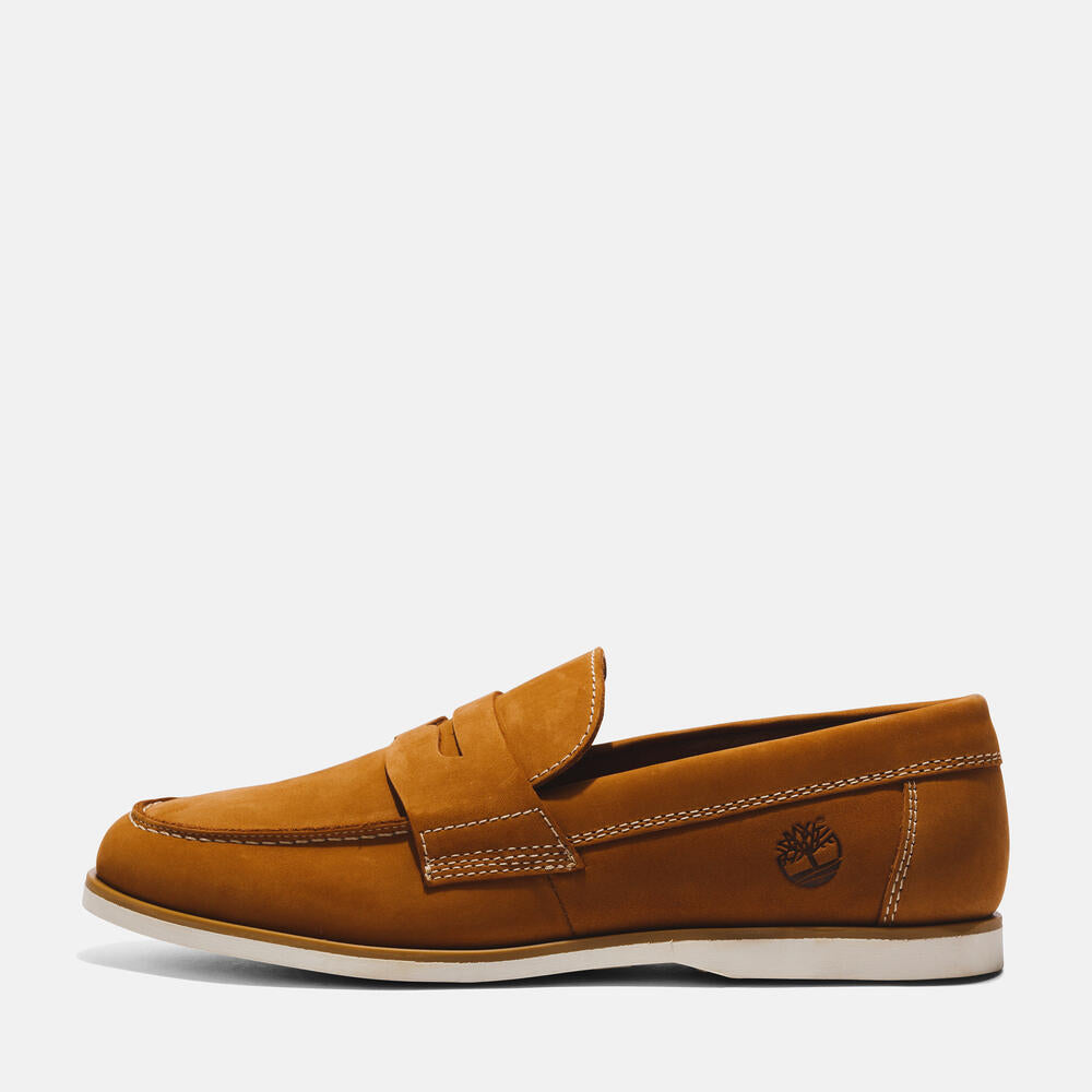 TIMBERLAND CLASSIC SLIP-ON BOAT SHOE FOR MEN IN LIGHT BROWN
