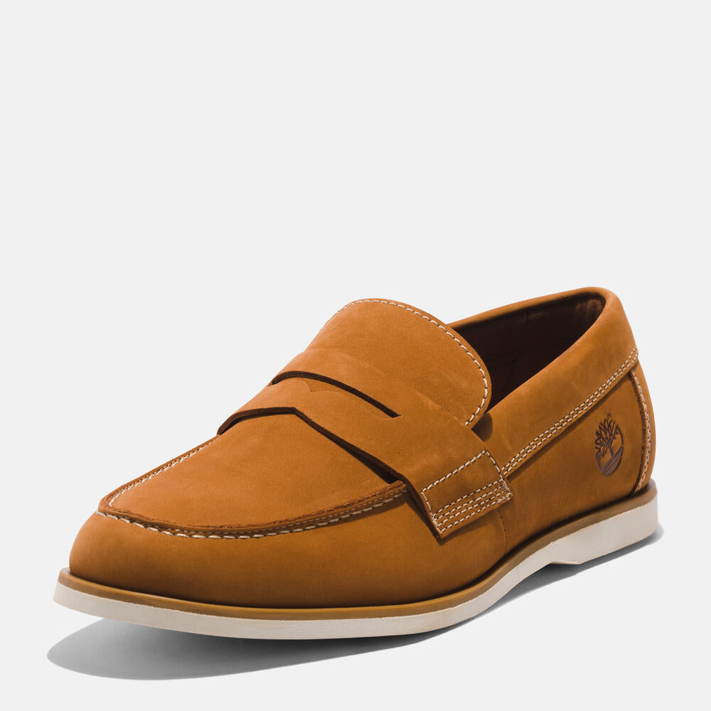 TIMBERLAND CLASSIC SLIP-ON BOAT SHOE FOR MEN IN LIGHT BROWN