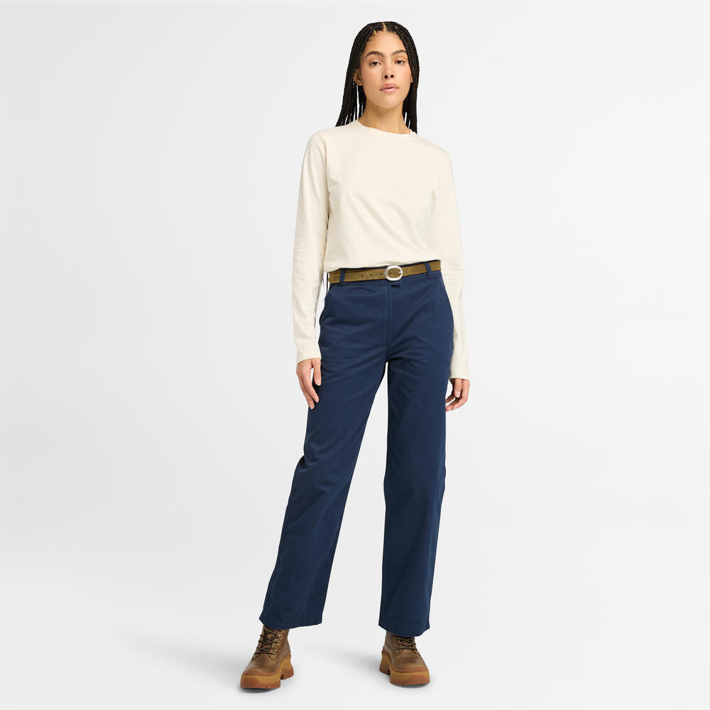 Claremont Classic Straight-Leg Chino Pants for Women