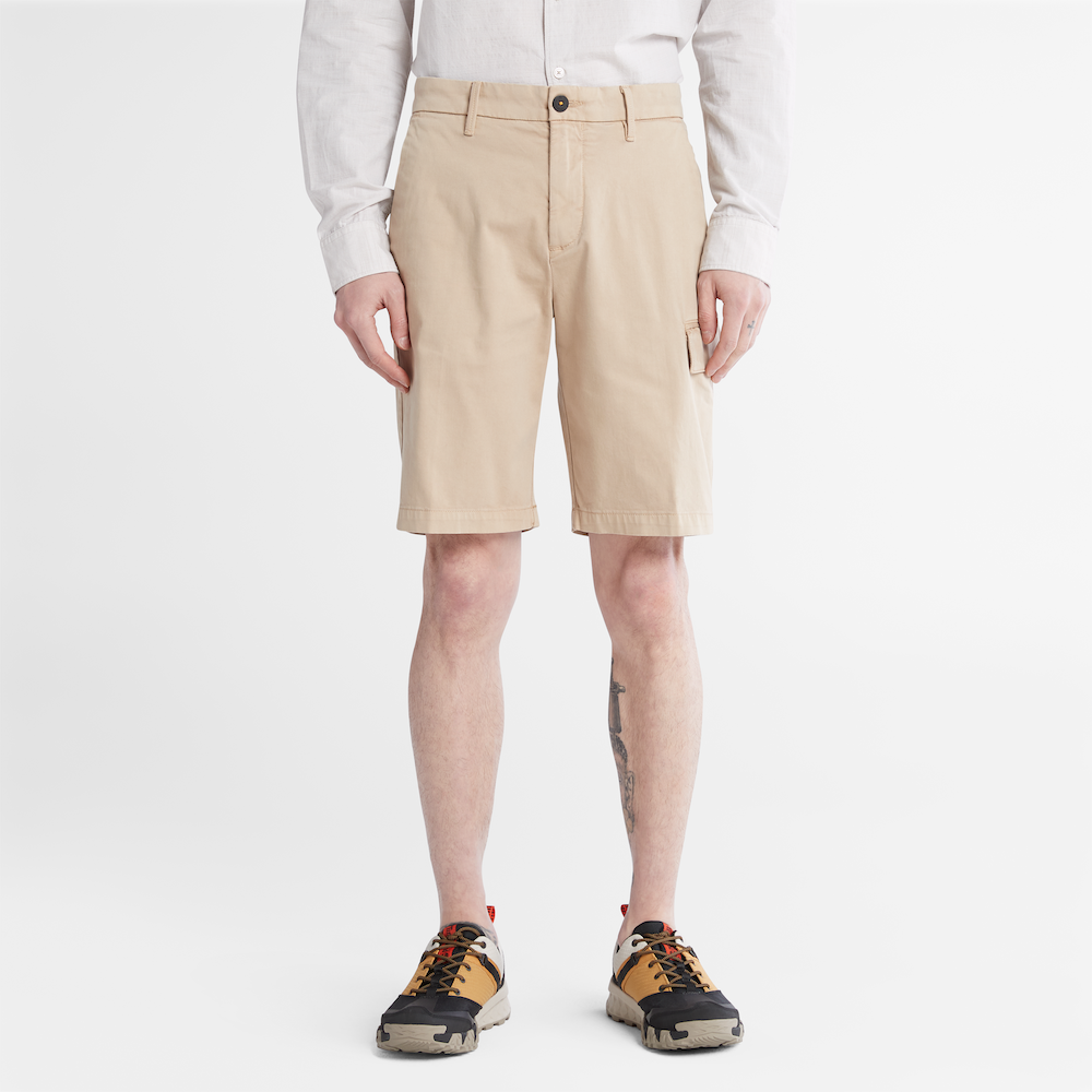 TIMBERLAND OUTDOOR HERITAGE CARGO SHORTS FOR MEN IN BEIGE