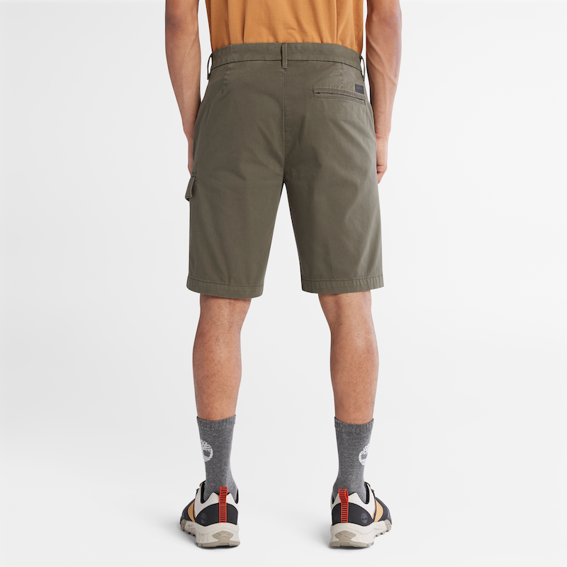 TIMBERLAND SQUAM LAKE ULTRASTRETCH CARGO SHORTS FOR MEN IN ARMY GREEN