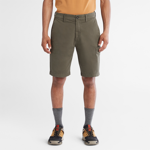 Squam Lake Ultrastretch Cargo Shorts For Men In Army Green