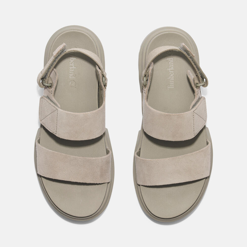 Timberland® Greyfield Two-Strap Sandal for Women. Women's leather sandal with two straps, comfortable footbed, and durable construction. Ideal for warm weather adventures