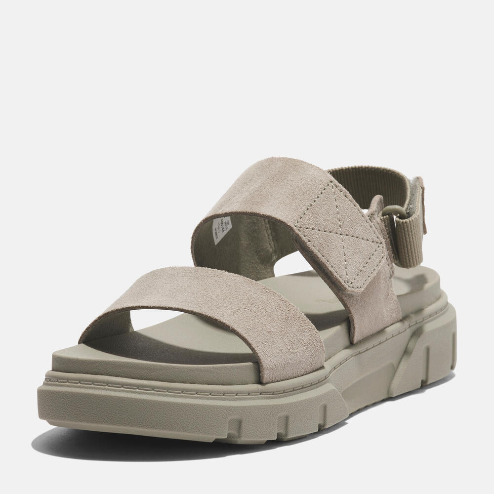 Timberland® Greyfield Two-Strap Sandal for Women. Women's leather sandal with two straps, comfortable footbed, and durable construction. Ideal for warm weather adventures