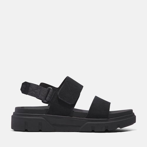 Timberland Greyfield Two-Strap Sandal for Women.  Women's leather sandal with two straps, comfortable footbed, and durable construction. Ideal for warm weather adventures.