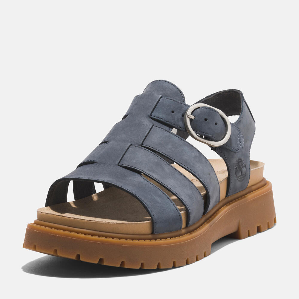 Timberland® Women's Clairemont Way Fisherman Sandal. Leather sandal with adjustable buckle closure, OrthoLite® footbed, and comfortable design.  Perfect for warm weather adventures. 