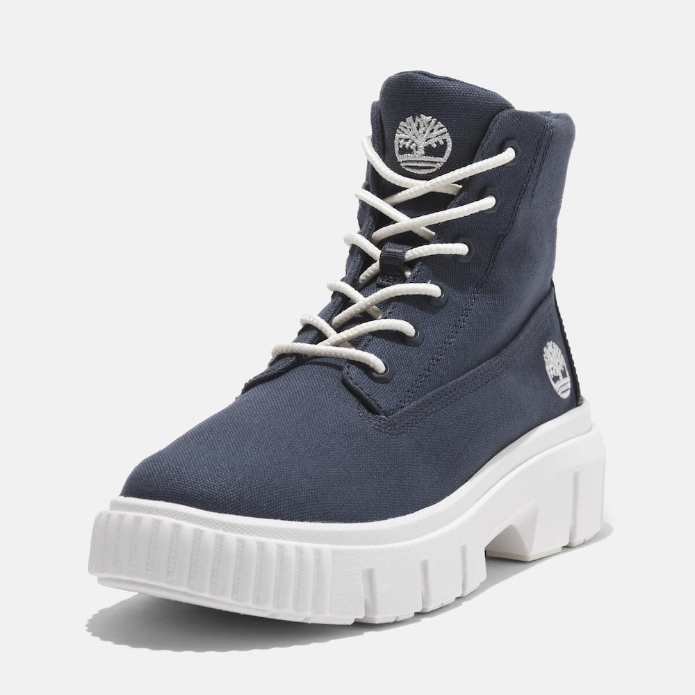 TIMBERLAND GREYFIELD MID LACE-UP BOOT FOR WOMEN IN DARK BLUE