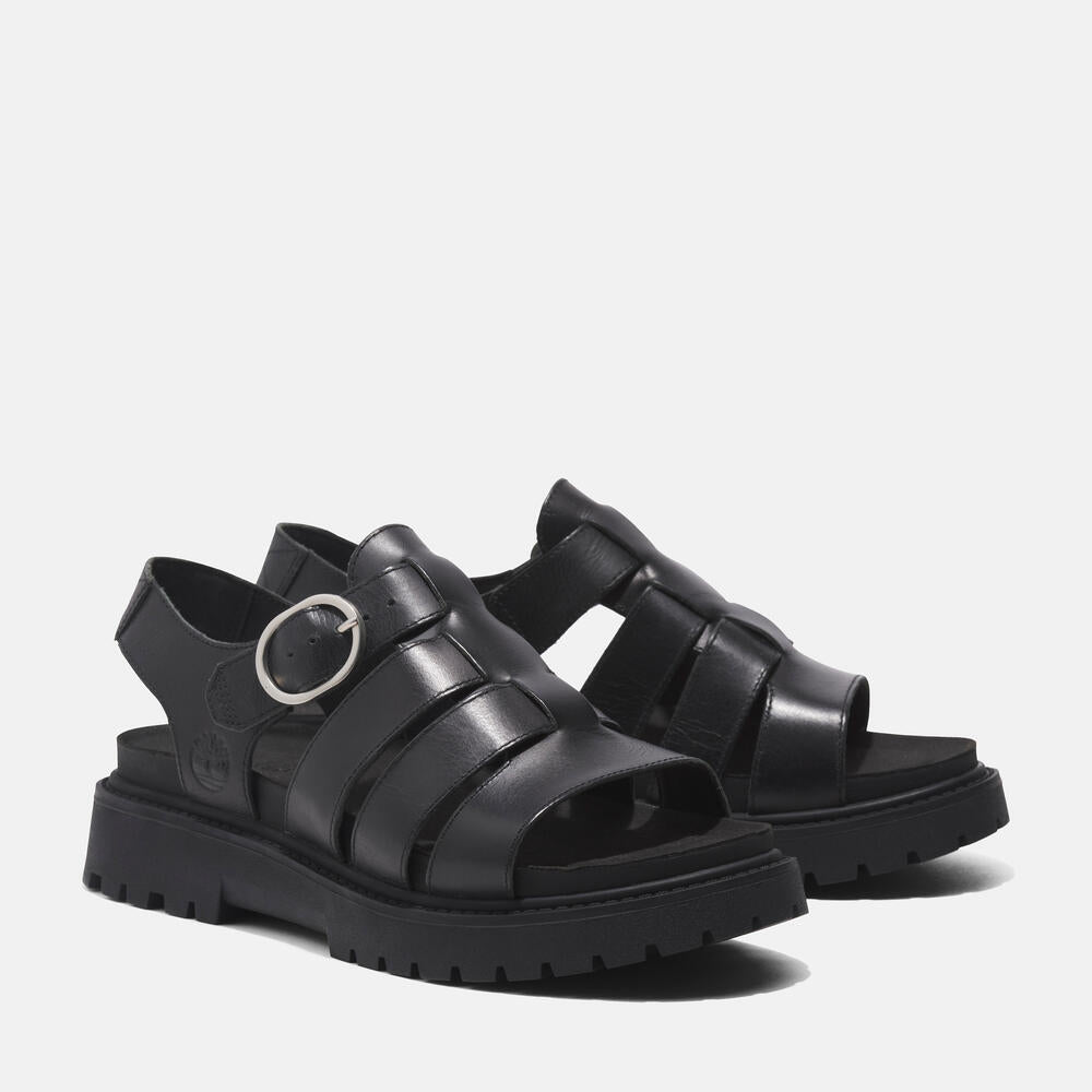 Timberland Women's Clairemont Way Fisherman Sandal. Leather sandal with adjustable buckle closure, OrthoLite footbed, and comfortable design. Perfect for warm weather adventures.