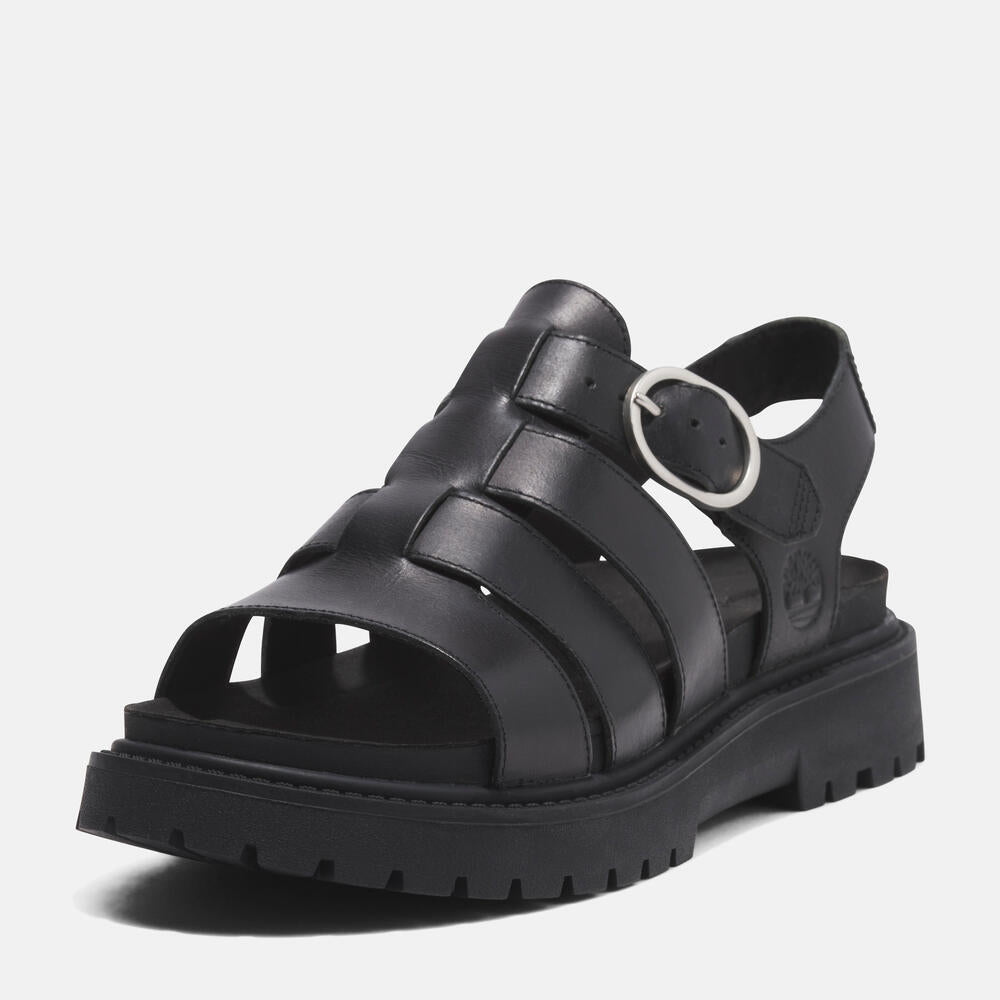 Timberland® Women's Clairemont Way Fisherman Sandal. Leather sandal with adjustable buckle closure, OrthoLite® footbed, and comfortable design. Perfect for warm weather adventures.