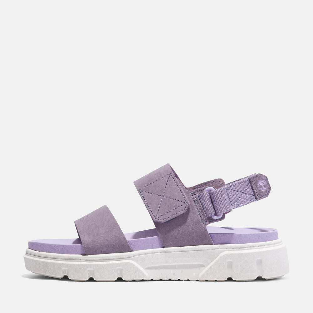 Timberland Greyfield Two-Strap Sandal for Women. Women's leather sandal with two straps, comfortable footbed, and durable construction.  Ideal for warm weather adventures.