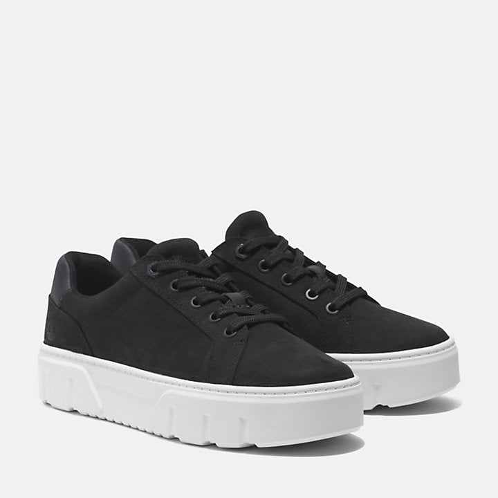 TIMBERLAND LAUREL COURT LACE-UP LOW SNEAKER FOR WOMEN IN BLACK
